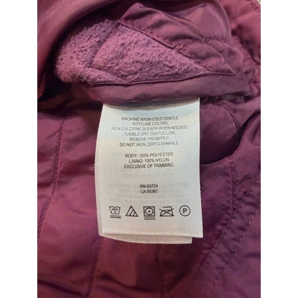 Columbia Womens Quilted Fleece Panel Full Zip Vest Plum Purple RN69724 Size S - Picture 7 of 7